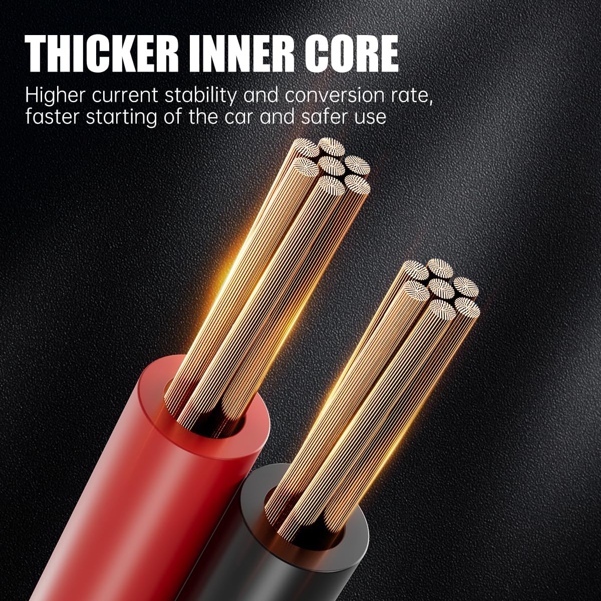 Heavy Duty Jumper Cables for Car Battery, 0 Gauge 30 Feet 1000AMP, Automotive Booster Cables for Jump Starting Dead or Weak Batteries, Suitable for 8L Gas & 6L Diesel, Carrying Bag Included