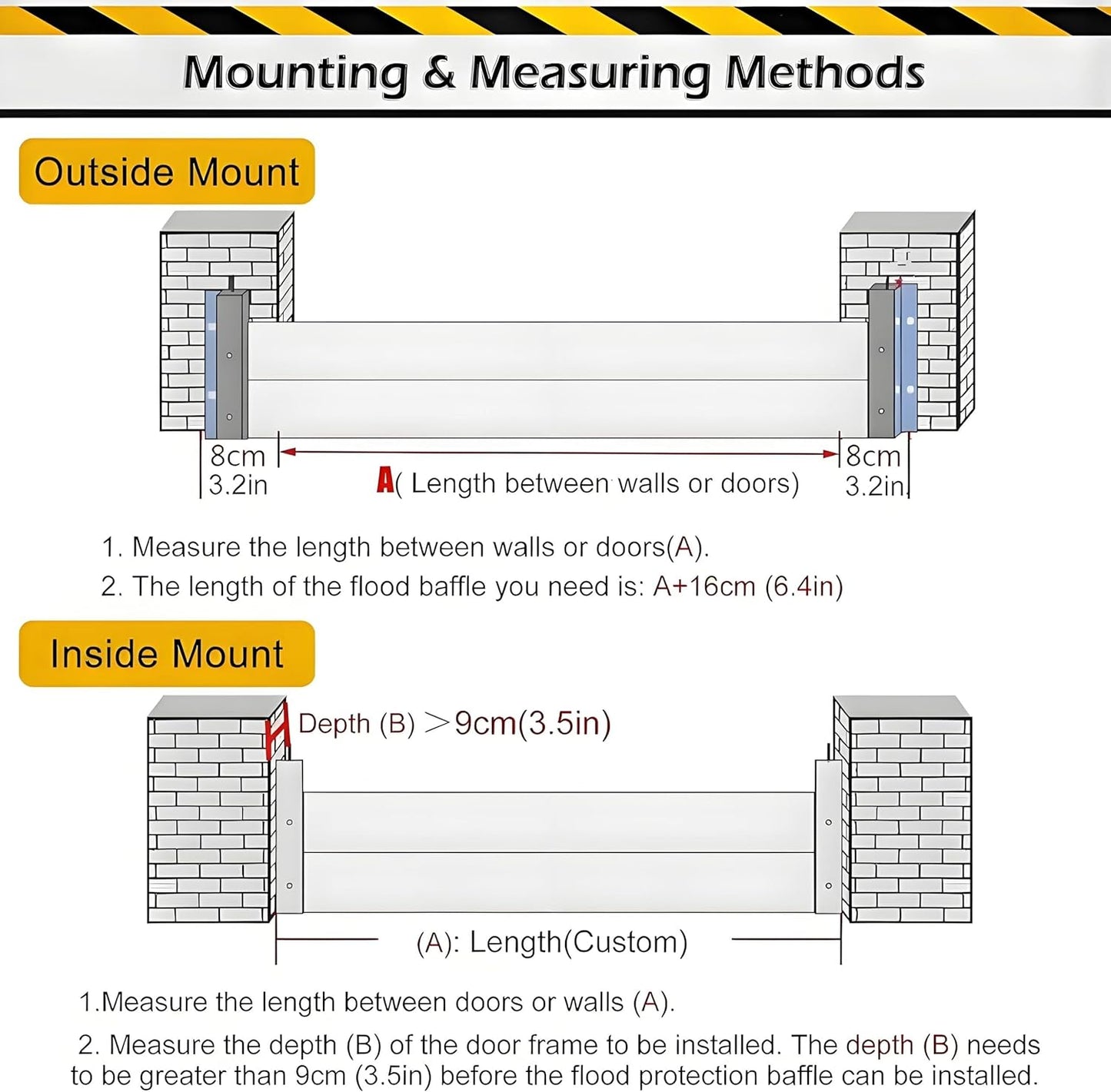 Flood Barriers for Home Exterior,Aluminum Alloy Outdoor Garage Doors Water Barriers for Flooding(H47.2Inch,L22FT)