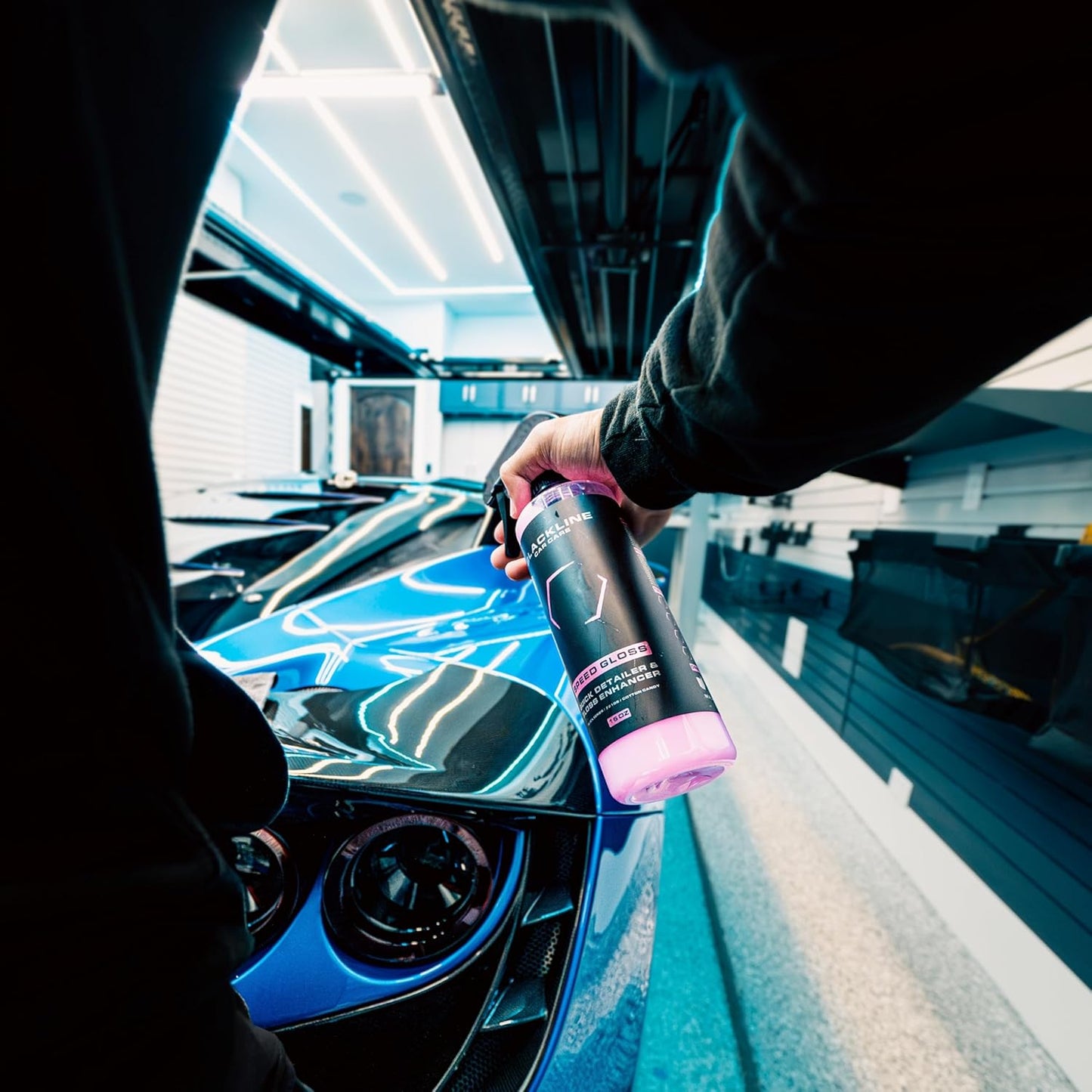 Blackline Car Care - Speed Gloss Quick Detailer & Shine Spray - Versatile, Fast Cleaning for a Streak-Free, Glossy Finish on All Vehicle Surfaces (16 Fl Oz)