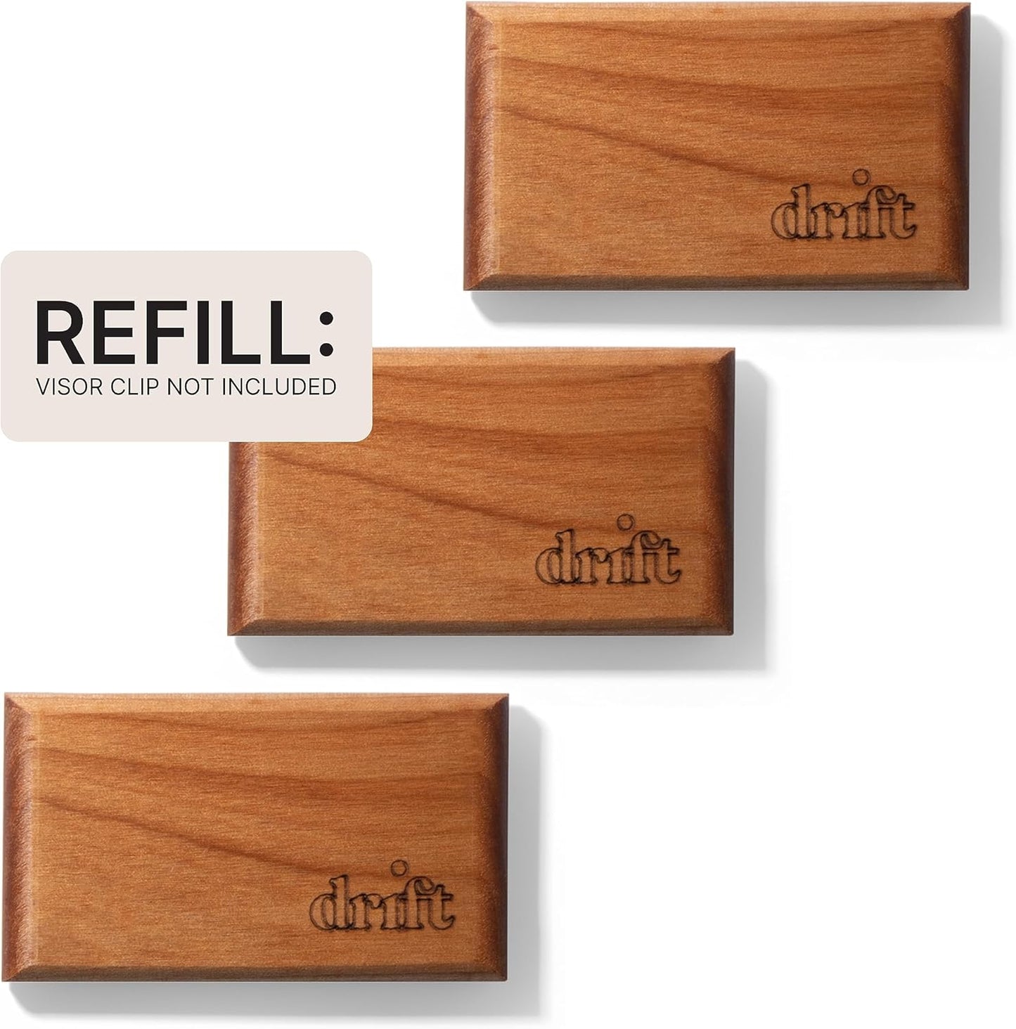 Drift Car Air Freshener - Wood Fragrance - Automotive Odor Eliminator - Car Fresheners Long Lasting - Variety Scent Refill - Pack of 3 - NO CLIP INCLUDED