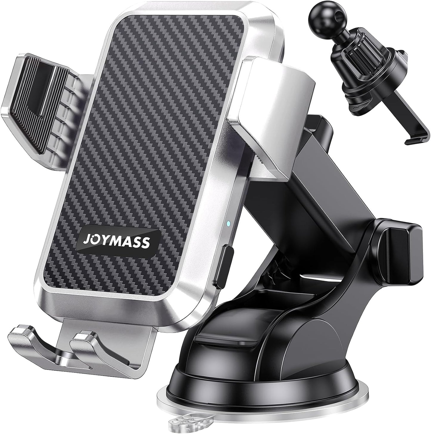 Wireless Car Charger, Phone Holders for Your Car, 15W Auto Clamping Phone Mount Car Accessories for iPhone 16 15 14 13 12 Mini Pro Max, Samsung Galaxy S24 Ultra S23 S22+ Note 20, etc - Silver