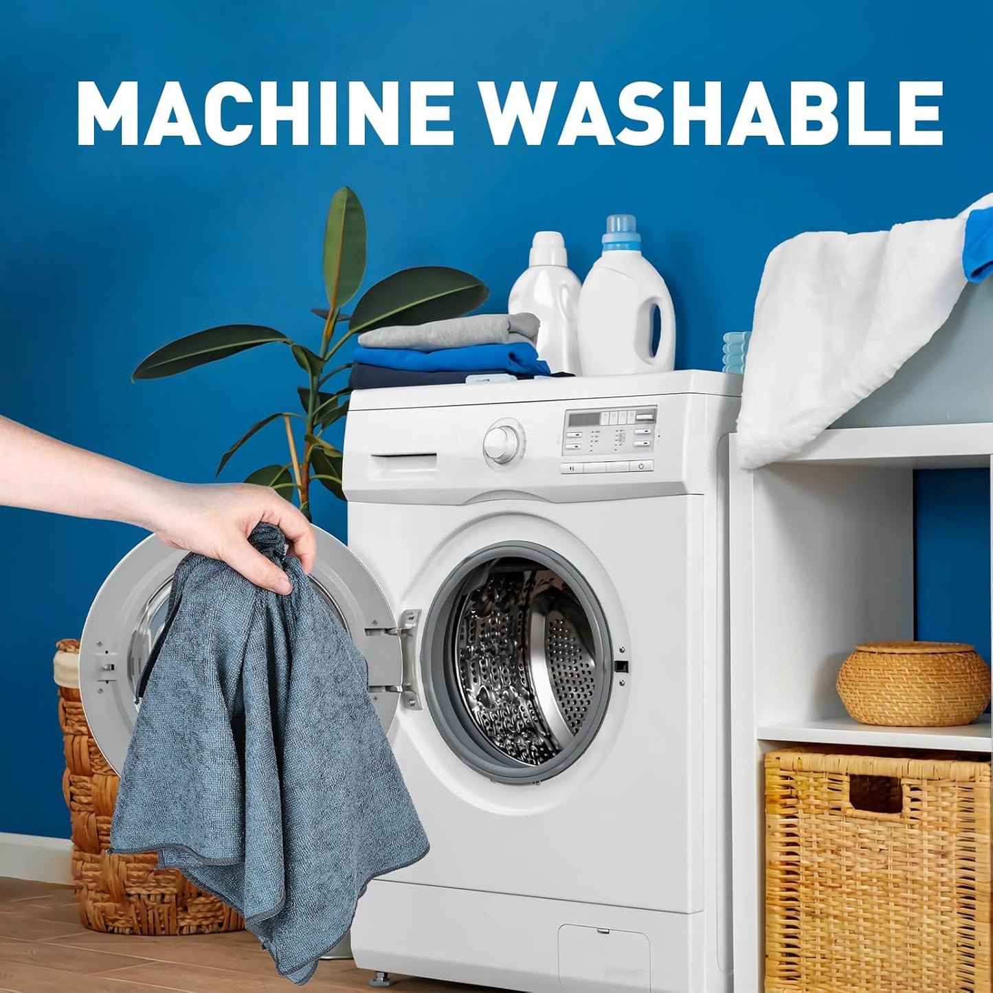 Microfiber Cleaning Cloths Bulk Pack-50 Pack, Microfiber Towels Bulk, Towels for Cars, Cleaning Rags Gray (12x12 inches)