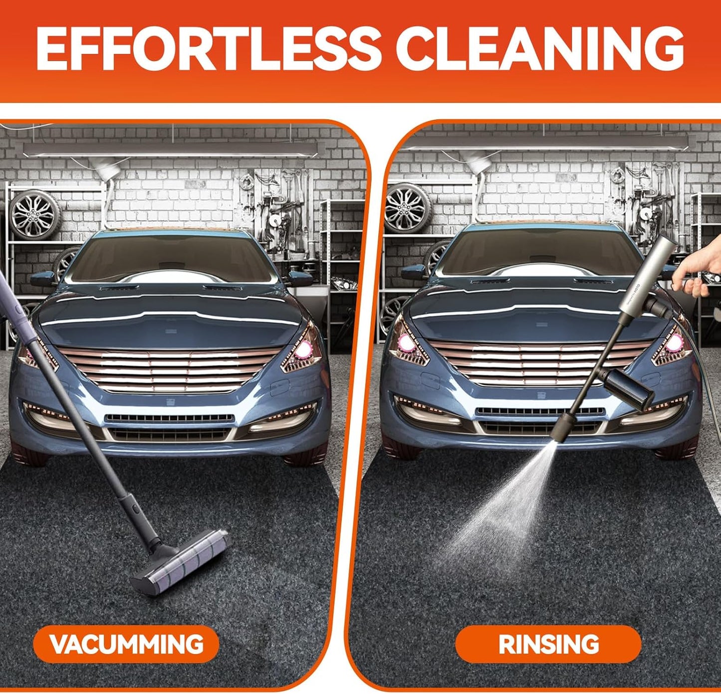 36" x 59" Heavy Duty Oil Spill Mat, Upgraded Garage Floor Mat for Under Car, 1/4" Waterproof Rubber Bottom Absorbs Oil Quickly, Washable, Reusable Oil Drip Leak Absorbent Pad