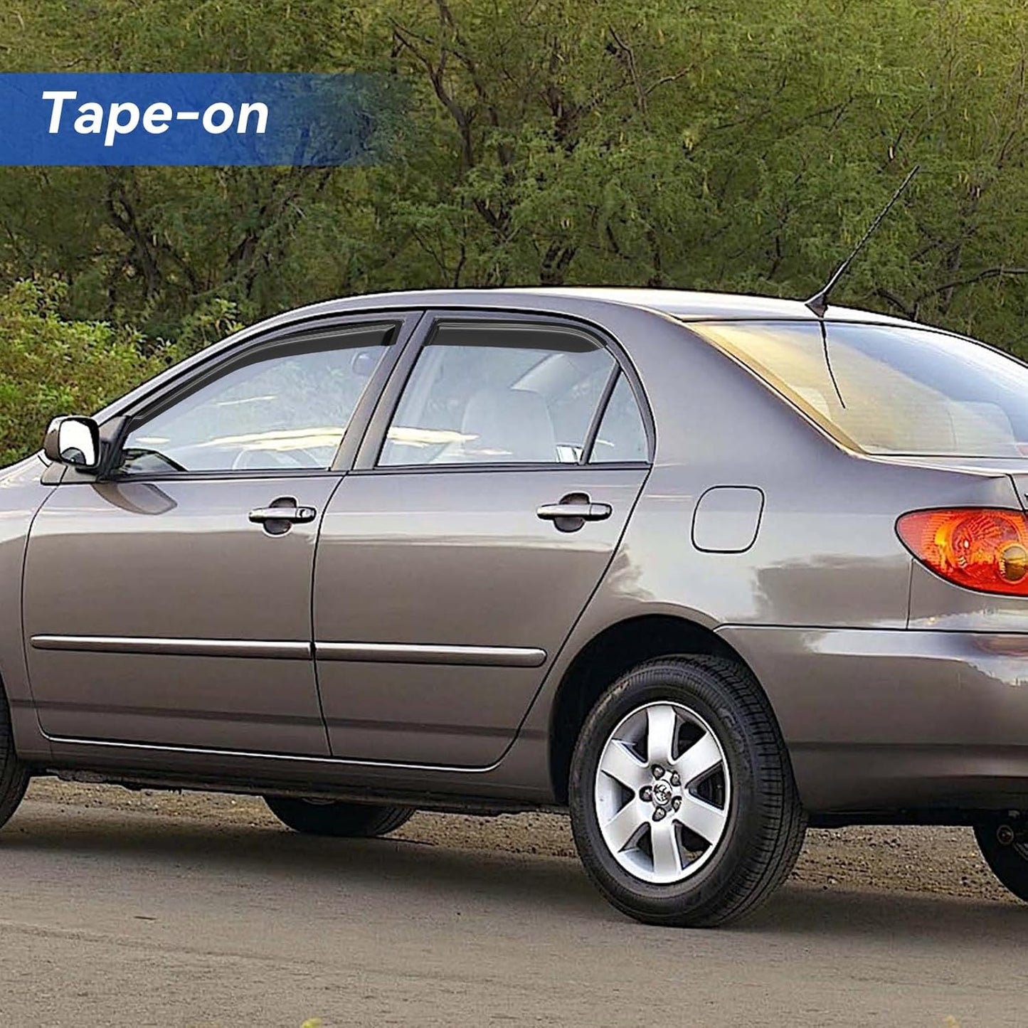 Window Visors Rain Guards Shield for 1998-2002 Toyota Corolla Sedan, Out-Channel Window Vent Wind Deflectors Visors Shades for 98-02 Corolla