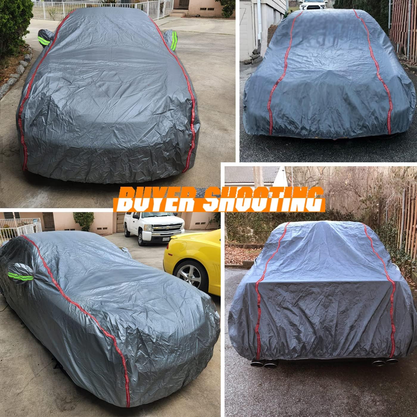 Breathable New Material, Waterproof Car Cover, Locks and Zipper Doors, Sunscreen Waterproof UV Prevention Snowproof Wind and Windproof,Suitable for Indoor Outdoor,for Sedan (Up to 181") C1