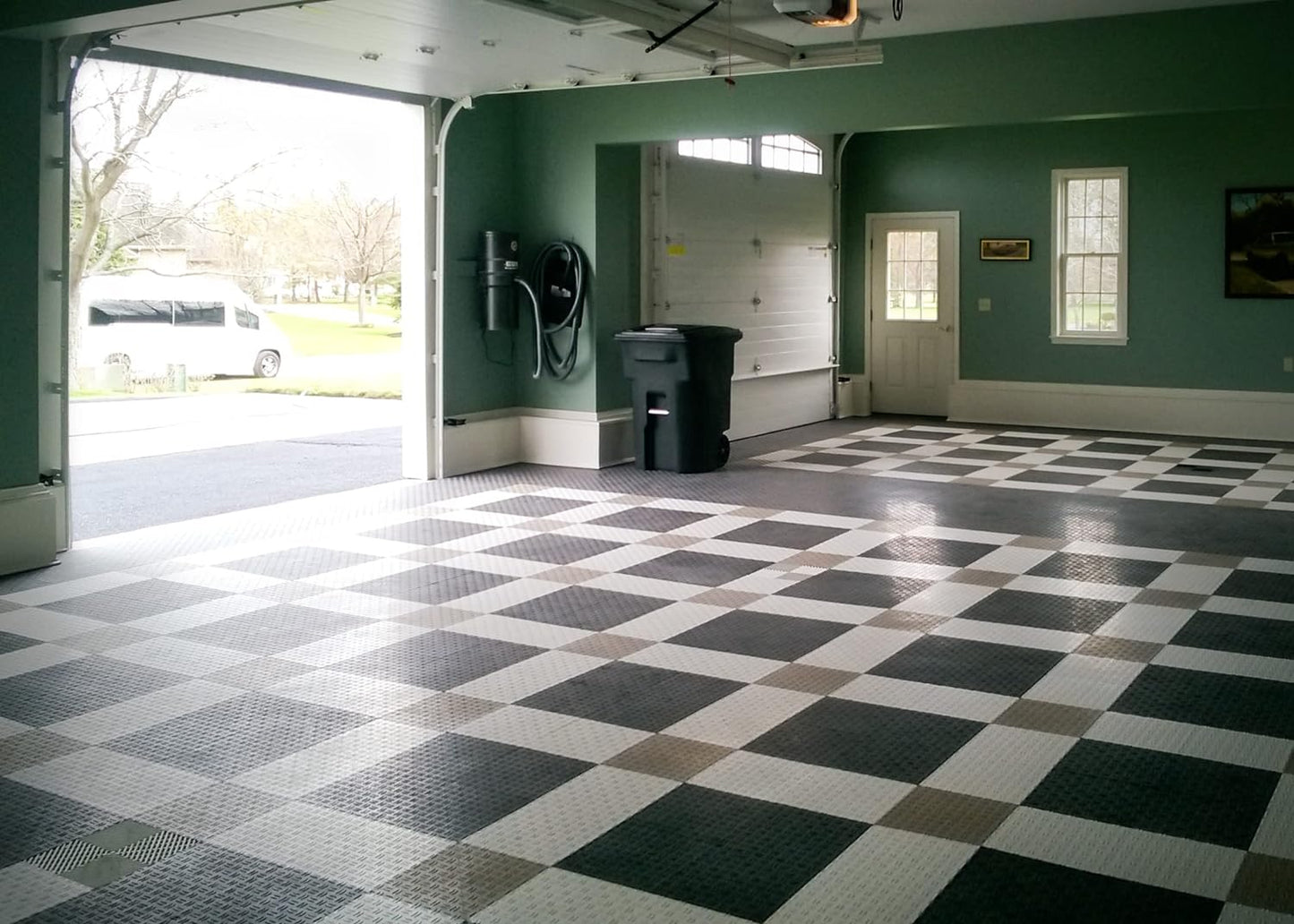 Big Floors GarageTrac Diamond, Interlocking Non-Slip Garage Flooring Tile, Durable, Modular, Heavy-Duty Copolymer, Easy Install (Yellow, 24 Pack of 12 x 12" Tiles)