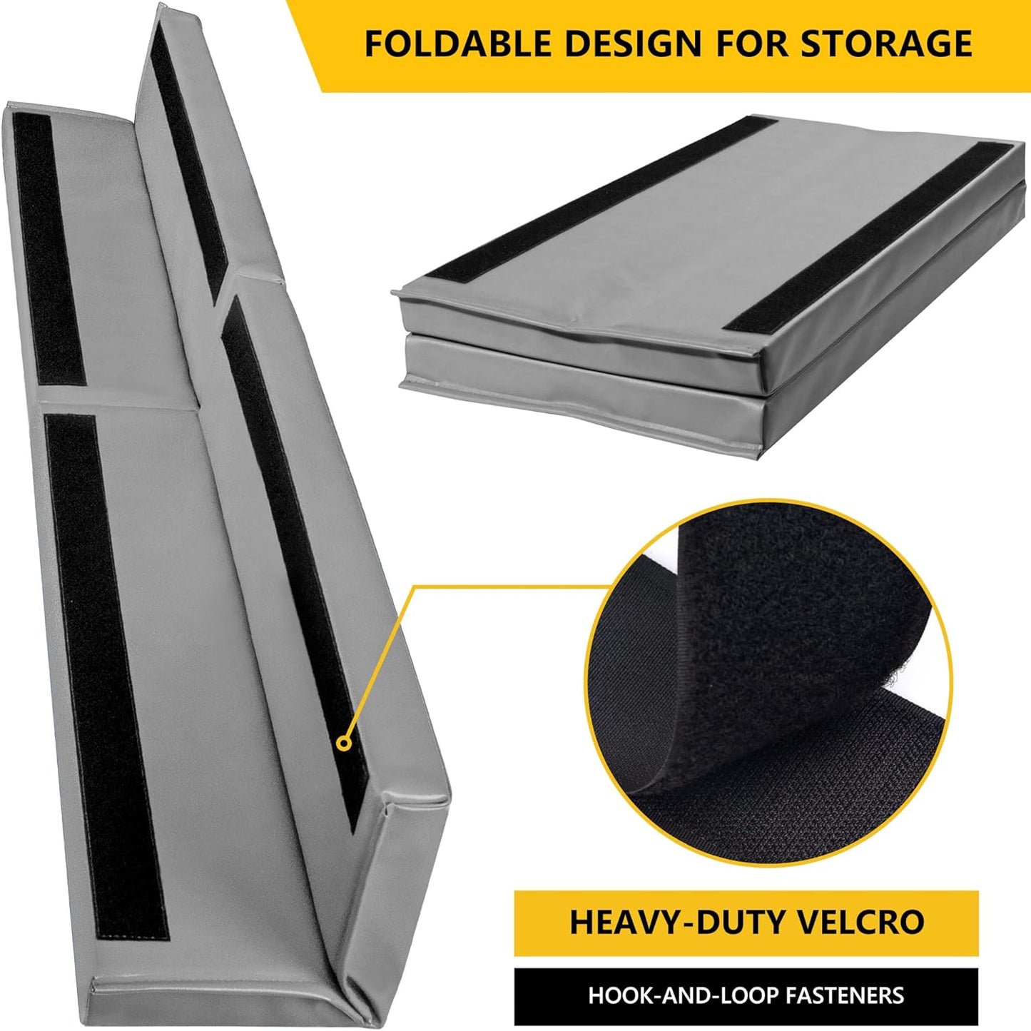 Wall Corner Guards & Edge Protector, Heavy Duty Wall Corner Protective Safety Padding, All-Weather 2 Sides Corner Pad for Gyms, Basketball Court, Playrooms, Garages,etc. (Gray, 6FT Tall 6in Sides)