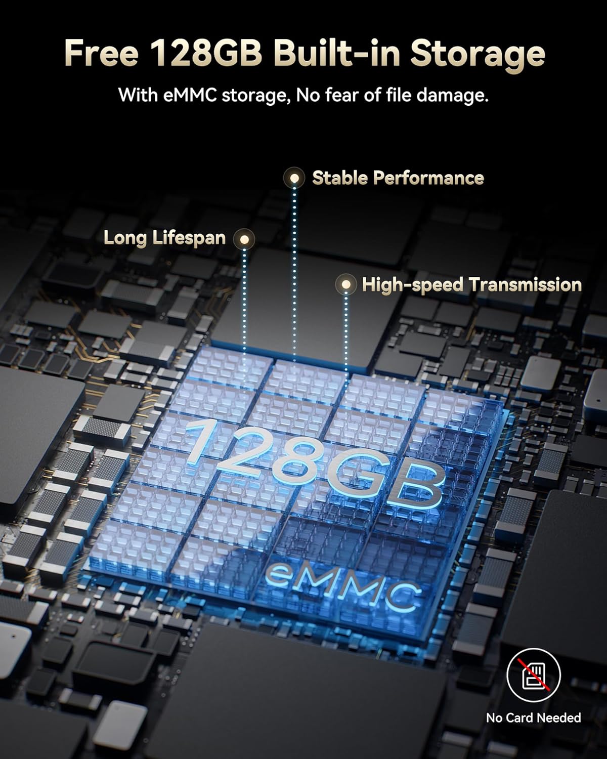 REDTIGER F77 4K+4K Dash Cam Front and Rear, Dual STARVIS 2 IMX678 HDR, Built-in 128GB eMMC, Voice Control Dash Camera for Cars with 5.8GHz WiFi, 4'' Touch Screen, GPS, Night Vision, 24H Parking Mode