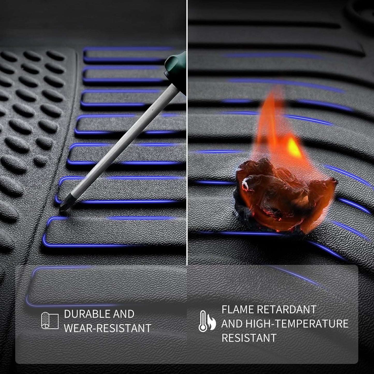 KELCSEECS Floor Mats & Cargo Liner Custom for Nissan Murano 2024-2018 2017.5 All Weather Car Mats TPE Floor Liners Murano Accessories