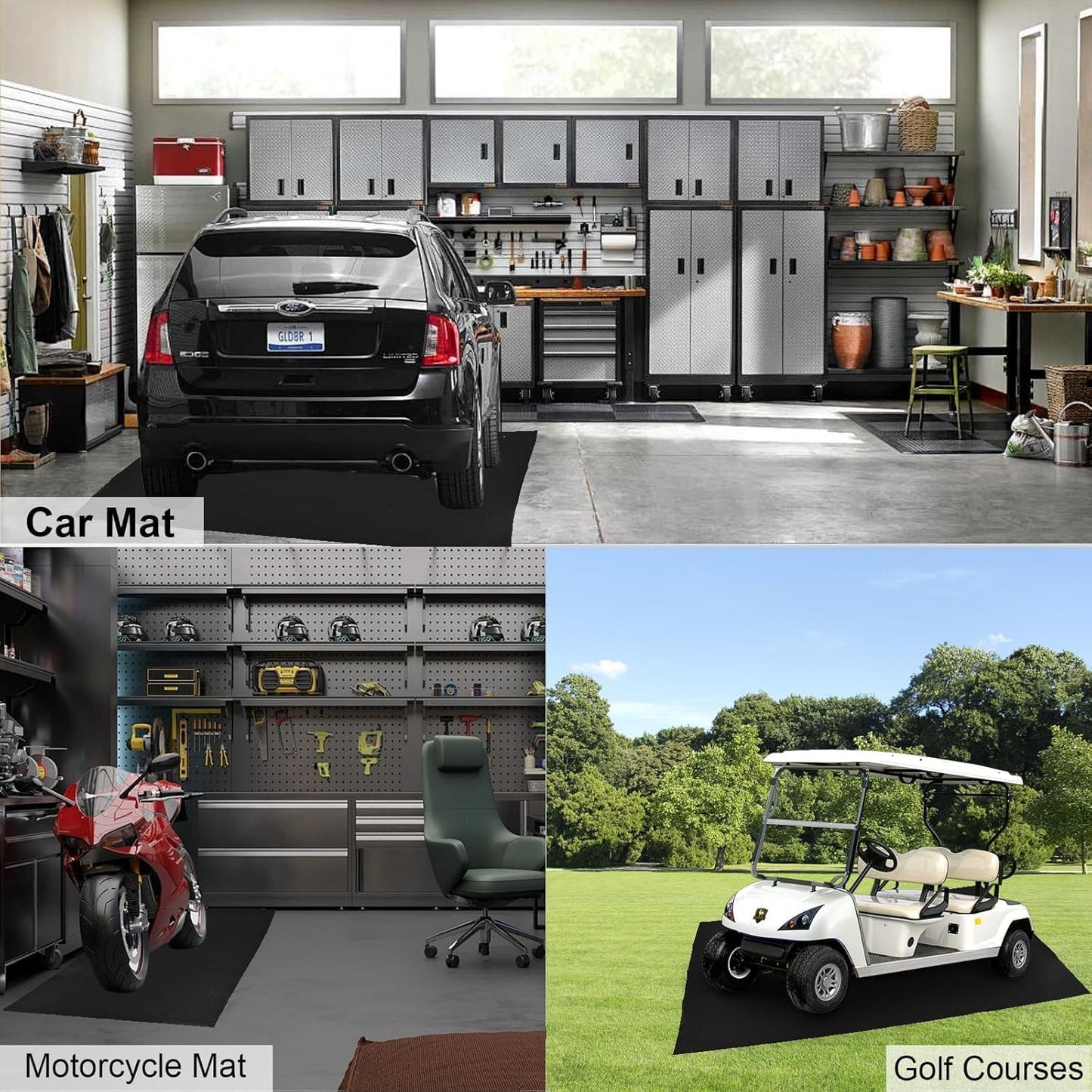 60 * 72IN Oil Spill Mat, Garage Floor Mat, Premium Absorbent Oil Pad, Waterproof, Protect Garage Surface from Spill & Stain, Reusable, Washable, Durable, Black