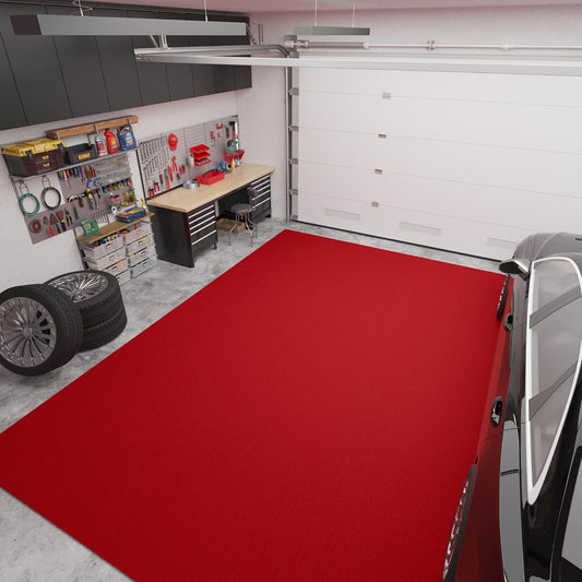 Ottomanson 6' x 6'6" Mud Mat Area Rug Scraper Carpet - Non-Slip, Dirt Trapping for Indoor & Outdoor Use - Ideal for Entryway, Garage, Kitchen, Patio & High-Traffic Areas, Red