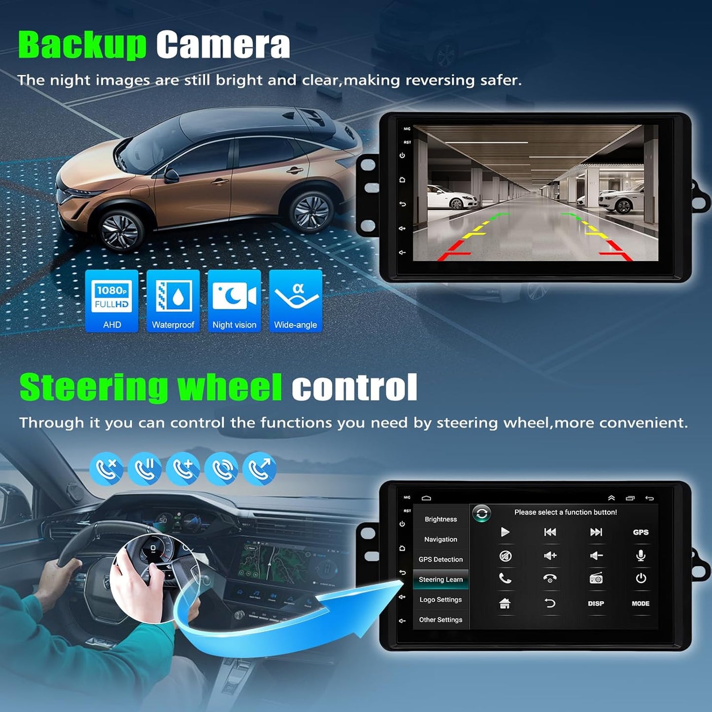 Car Radio for 2003 2004 2005 2006 Chevy Silverado 1500/2500/3500, 7" Car Stereo for Tahoe 2003-2006, GMC Sierra 1500/2500/3500 2003-2006, Yukon 2004-2006, Impala 2000-2005, GPS Navigator, Back Camera