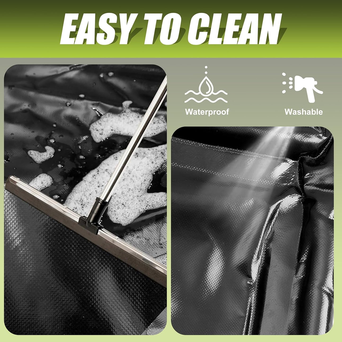 Garage Floor mat for SUV/Truck Containment Garage Car Mat for Snow Mud Rain(8ft 6in x 20ft) Black