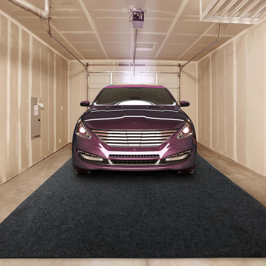 HOMBYS Extra Large Garage Floor Mat for Under Car,Floor Mats for Garage with Rubber Backing,Non Slip Garge Rug,Waterproof Backing Garage Carpet,Motorcycle Absorbent Oil Spill Mat,7'9"x18'