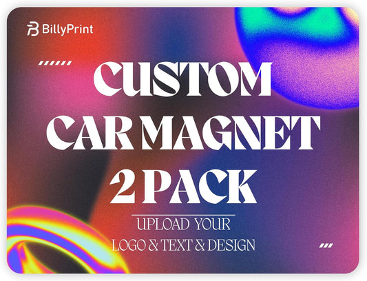 Custom Car Magnet for Business 2 Pack | Personalized Logo, Text, and Image Reflective Magnetic Signs for Vehicles | Effective Advertising Signs | Various Size | Weather-Resistant - 18x36in