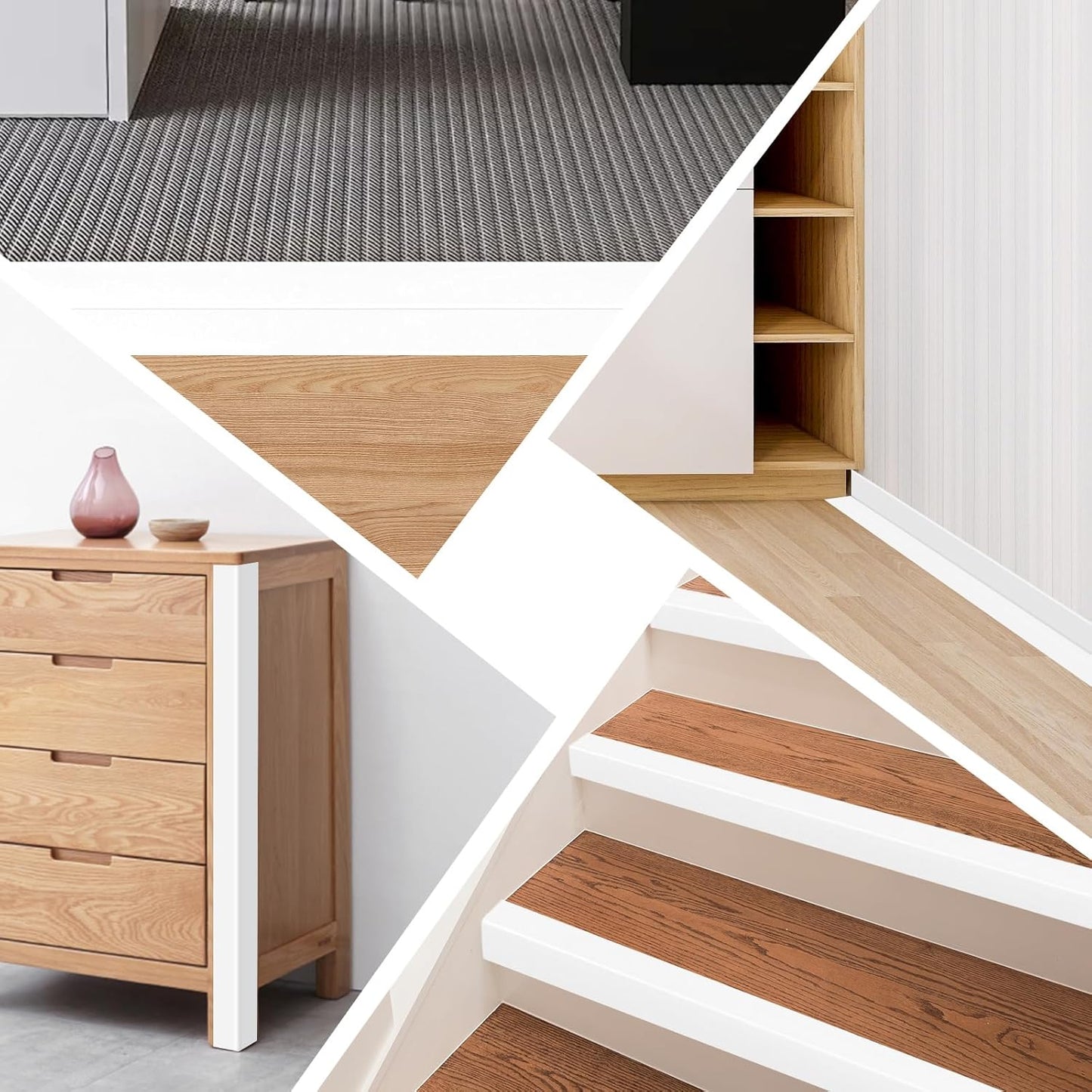 Wall Corner Protector Moulding Trim Peel and Stick Wall Corner Guards Trim Flexible Self Adhesive Edge Protector Moulding, 0.8 in x 40 Ft, White