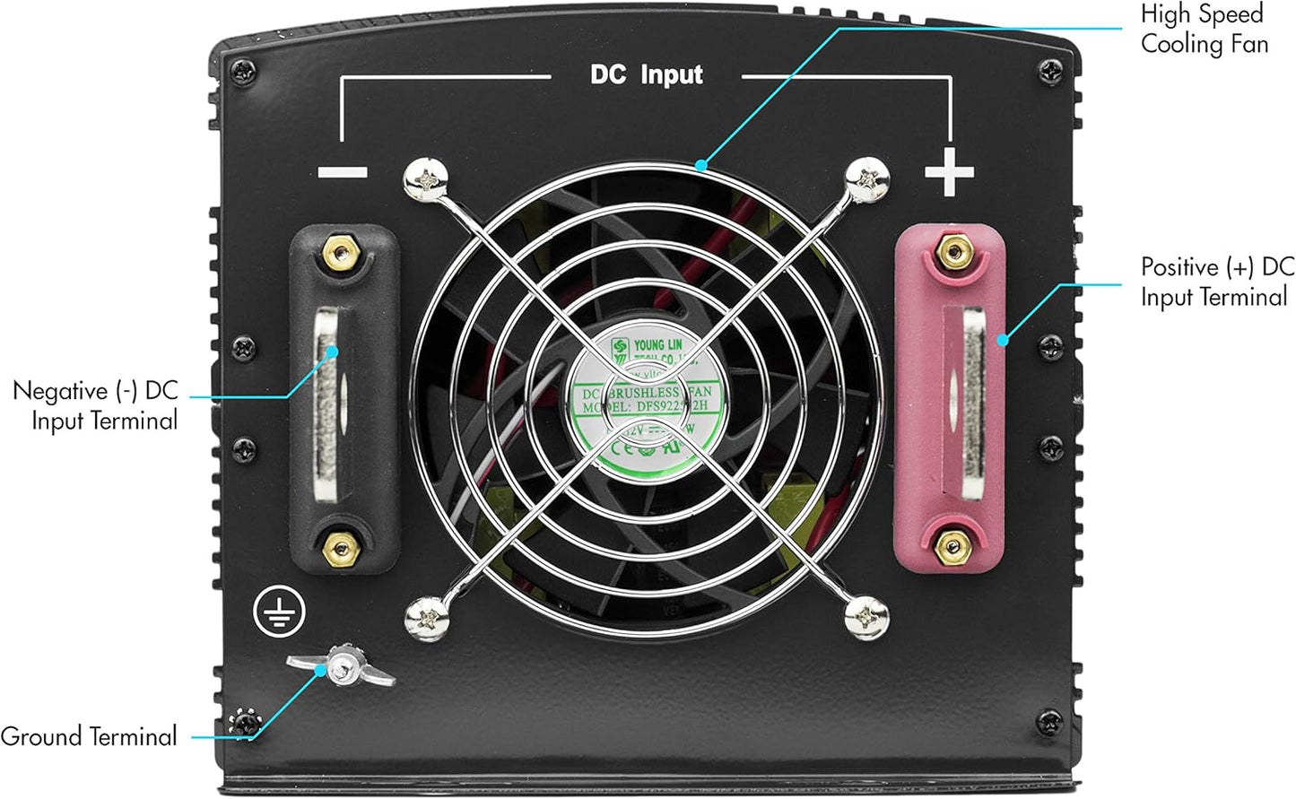 Wagan EL3742-4 24V 3000 Watt Power Inverter with Remote Control 6000 Watt Surge Peak Power Converter for Home RV Camping Van Life Off Grid