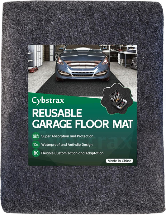 Oil Spill Mat - 72" x 60" Absorbent Oil Garage Floor Mat for Under Car - Protect Driveway from Drips, Spills, Stains, Reusable & Durable Garage Floor Protection Mat with Waterproof Backing